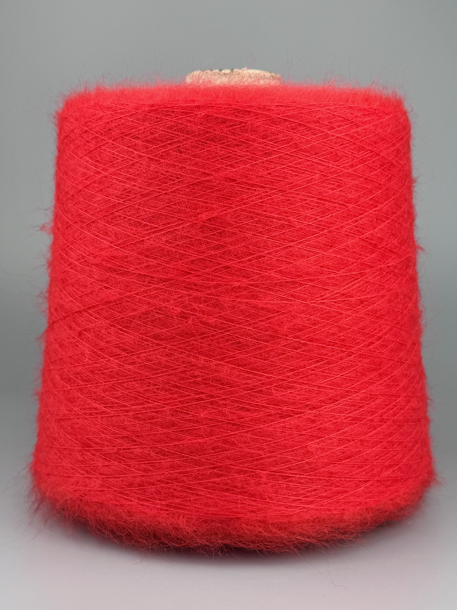 Kid Mohair mit Nylon 1500 m / 100 g – Outlet – Leuchtend Rot foto 2